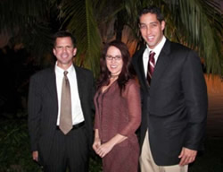 John Kirtley, president of Step Up For Students, Penny Phillips, manager of Community Relations for Royal Caribbean International and Celebrity Cruises and Nick Loeb, host and community activist attended the fundraiser to benefit Step Up For Students on Feb. 22 at Loeb’s Delray Beach home.