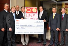 EVP of RNDC Florida Ron Barcena joins Rep. Grant, RNDC Director of Operations Dave Johnson, Step Up For Students President Doug Tuthill, EVP of RNDC Central Florida Bob Kaminski, RNDC Corporate Director of Taxation Emile Sartalamacchia and RNDC Purchasing Agent Doug Rhea.