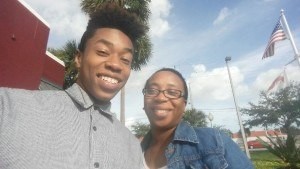 Osakwe Garnes, left, with his mother, Deidre Christopher-Garnes.